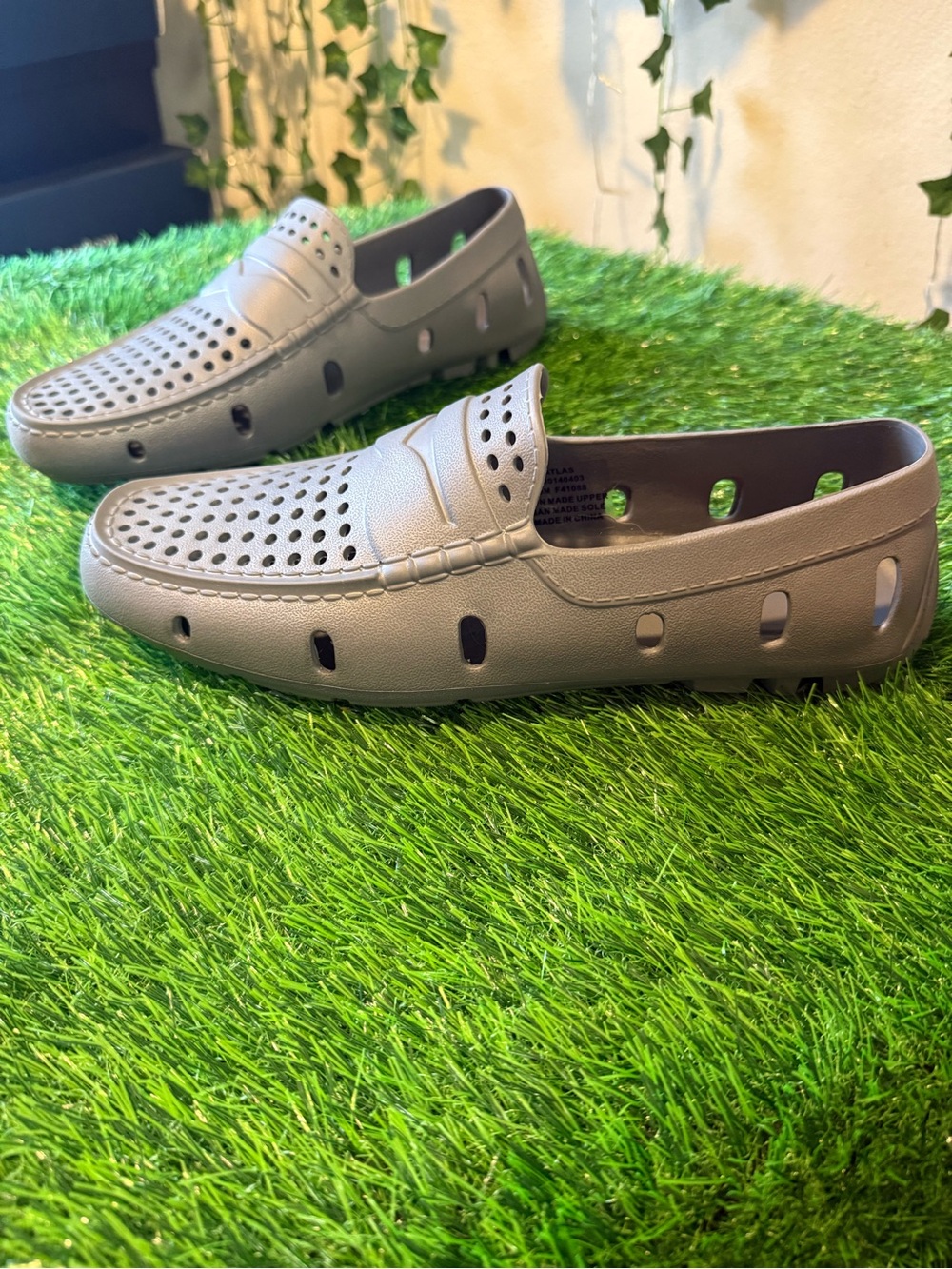 Charter Club Men’s Perforated Slip-On Loafers - Gray